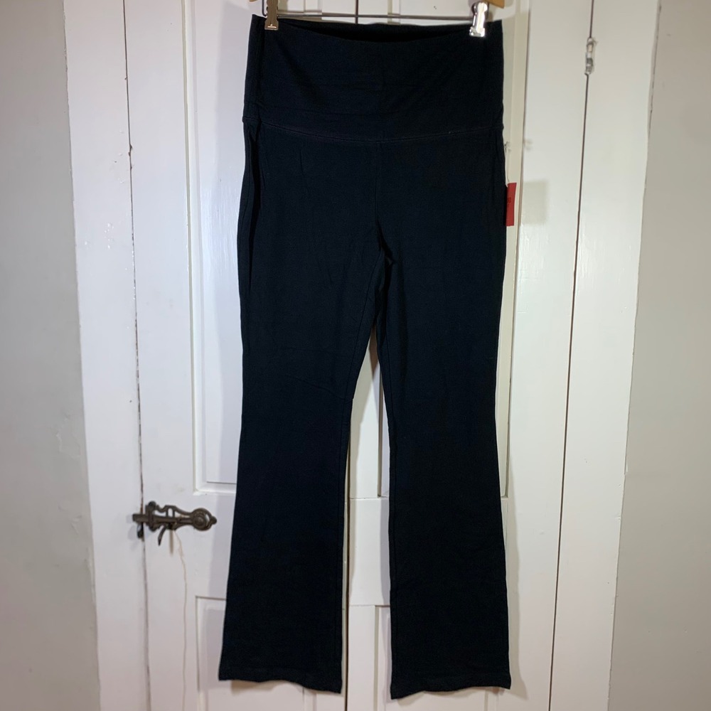Mossimo Supply Co Womens Ebony Black High Waisted Bootcut Yoga Pants Size L NWT